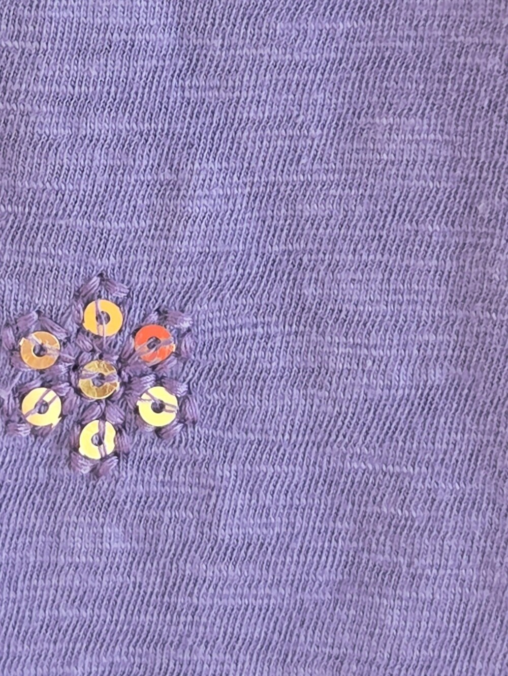 Soft Surroundings Sequin Tunic Top 1X Purple Split V-Neck - Picture 10 of 12